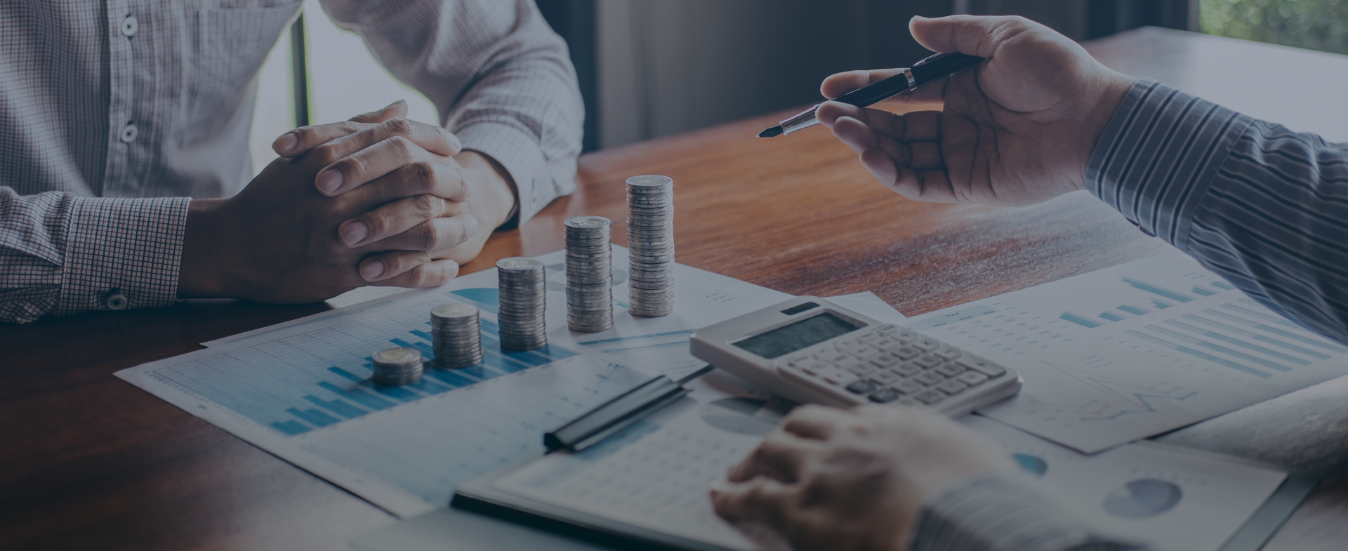 Wealth management advisor reviewing portfolio data with a client